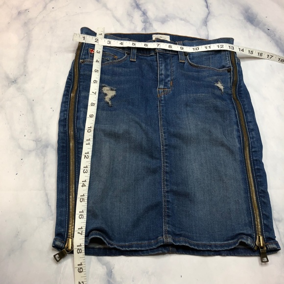 Hudson Jeans Foxy Marianne Pencil Skirt Denim Blue - Picture 6 of 8